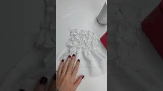 3d Flower Design. Floral Texture with smocking technique #diy #short #sewing #craft #tutorial