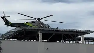 Critically injured Accident Patient Arriving by Helicopter | Miami-Dade Fire Rescue Air Rescue South