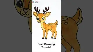 🦌Easy Deer Drawing Tutorial | How to Draw a Deer!#shorts #shortvideo #youtubeshorts #drawing
