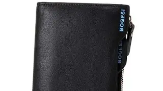 BOGESI Leather Wallet With Card Holder Coin Parts