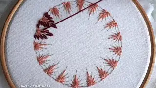 Gorgeous Border Embroidery Design/Step-by-Step Lazy Daisy Flower Tutorial