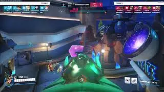 Gold 4 Ashe on Blizzard World (CURL!) - Distance Management, Active Positioning - OW2 VOD Review