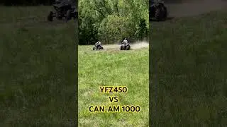 Yamaha YFZ450 против Can-am 1000 #atv #yamaha #canam #bikelife #viral #subscribe #race #raptor #y...