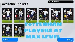 TOTTENHAM PLAYERS AT MAX LEVEL