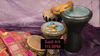 Backing Track Saidi 4/4 Darbuka Percussion Loop V3 115 BPM