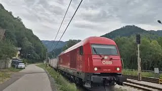 Durchfahrt des Verschubgüterzug (VG) 74555 am 20.08.2025 in Frantschach-St. Gertraud