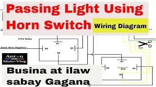 Passing Light Using Horn switch Diagram I Busina at ilaw sabay Gagana