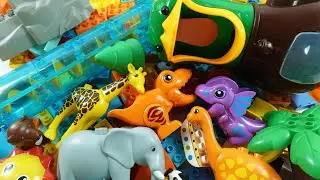 Satisfying Building Blocks Marble Run ASMR Very popular! Duck animal course block coaster