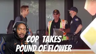 Dropping a Pound of Fake Weed in Front of a Police Officer | (REACTION!!!)