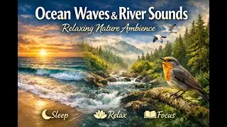 Deep Ocean & River Sounds with Birds 🌊🐦 | Relaxing Nature Ambience for Stress Relief