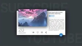 How To Create A Professional Blog Post Card | [HTML5 CSS3]