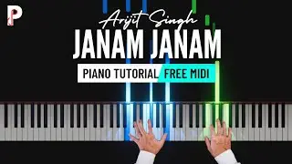 Janam Janam Piano Tutorial Instrumental Arijit Singh | Cover | Ringtone | Karaoke