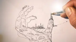 Drawing a City Living in the Palm of a Giant