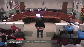 1/29/25 St. Mary's County Sports Complex Public Information Meeting