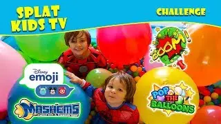 Disney Emoji Mashems Giant Balloon Pop Challenge Surprise Toys