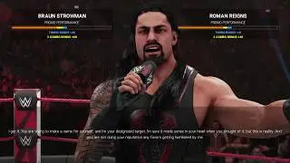WWE 2K19 Gameplay | Roman Reigns vs Braun Strowman Promo | WWE 2K19 Universe Mode Promo