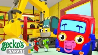 Baby Truck Meets Eric the Excavator! | Baby Truck | Gecko's Garage | Kids Songs