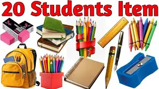 20 School Items Name in Hindi & English | स्कूल का सामान | Kids Learning Video