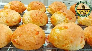 Пышные сырные булочки без глютена на рисовой муке!