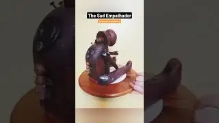 The Sad Empathador - Wooden Art Sculpture by Mink