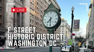 F St Historic District around 13th Street in Washington! Live Walking Tour with Beautiful Old Gent!