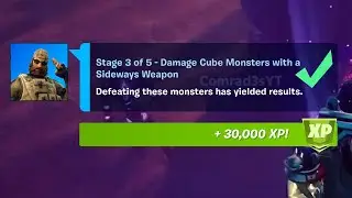 Stage 3 of 5 - Damage Cube Monsters with a Sideways Weapon
