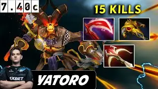 Yatoro Clinkz Safelane 15 Kills - Dota 2 Patch 7.40c Pro player Full Gameplay