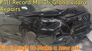 How to process of repairing a Maruti Suzuki Grand vitara involved in an front accident car repair 