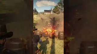 Red Dead Redemption 2 Throwing Fire Bottle #shorts #rdr2gameplay #gameplay #rdr2 #arthurmorgan