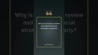 Why is it crucial to review and adjust financial strategies regularly? #Wealth #MillionaireMindset