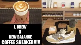 J CREW X NEW BALANCE CORTADO 997 SNEAKER AT COUNTER CULTURE COFFEE, NYC.