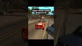 Super Speed Crazy Train Crashes vs Lightning McQueen PT.5 | GTA San Andreas #gta #gaming #crashtest