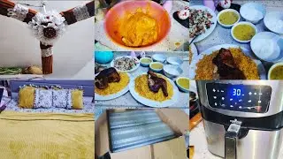  تنضيفات رمضان🌜2026غيرت شكل غرفه نومي بالمشتريات الجديده وديكور شتوي جميل روتيني يوم ممطر وطبخ مندي🐓