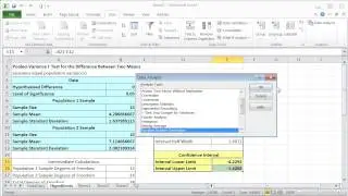 Using PHStat and Data analysis ToolPak