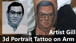 3D Portrait Tattoo TIME LAPSE