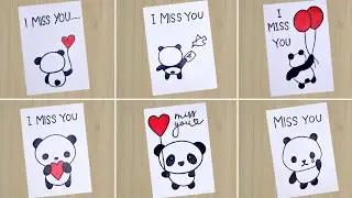 6 Cute Miss You Card Ideas //How to Draw Miss You Card //I Miss You Greeting Card