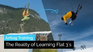 The Reality of Learning How to Flat/ Rodeo on Skis | Freestyle Ski Airbag Training