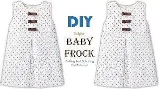 DIY Inverted Box Pleated Baby Frock Cutting And Stitching Full Tutorial