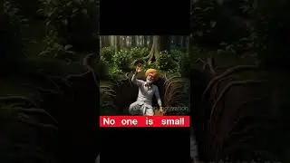 No one is small //@vihaan motivation ￼
