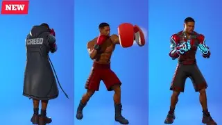 Fortnite New Adonis Creed Skin Showcase with Icon Series Dances & Emotes!