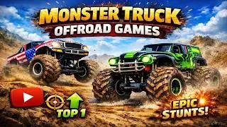Extreme Offroad Monster Truck Racing - Rocky Terrain & Water Crossings - Android GamePlay