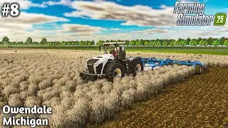 Big Field Big Straw Baling | Cultivating Contract Work | Owendale Michigan | FS25 | #8