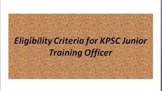 KPSC Recruitment 2019-20 Apply Online | 1520 Vacancies for Junior Training Officer