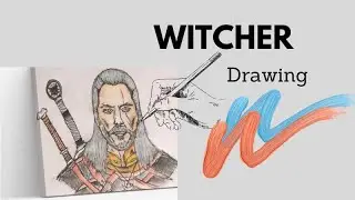 The Witcher drawing step by step | Geralt of Rivia