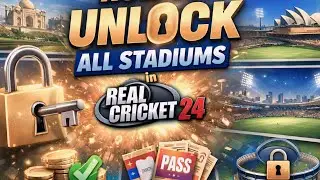 How to unlock all stadium in real cricket 24 🔥 #realcricket24 #rc24 #stadiumunlock #viral 