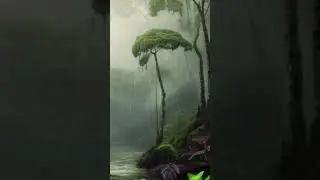 ASMR Ambient Jungle Thunderstorm 😊 #sleepsounds #asmrsounds #ambienceasmr