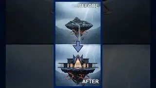 Sky Island Base &rarr; Storm Citadel CGI BeforeAfter #architecture #beforeandafter #modernhouse #luxury