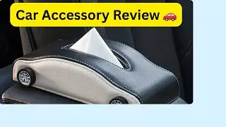 Temu Sports Car Tissue Box Holder Review | Premium Faux Leather Armrest Organizer 🚗
