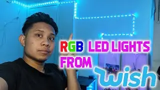 RGB LED light strips from Wish set up