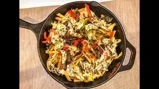 LOADED PHILLY CHEESESTEAK FRIES - SIRLOIN STEAK - HAND CUT FRIES